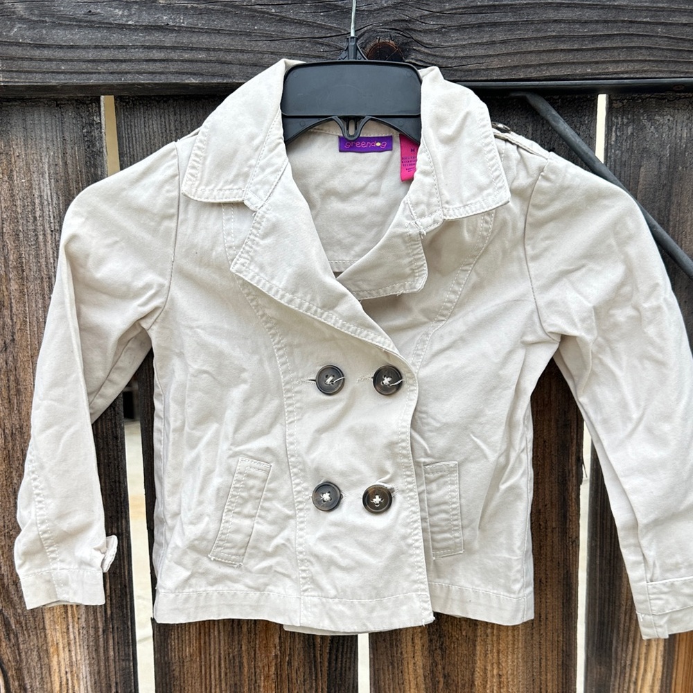 Greendog Kids Pea Coat in Cream